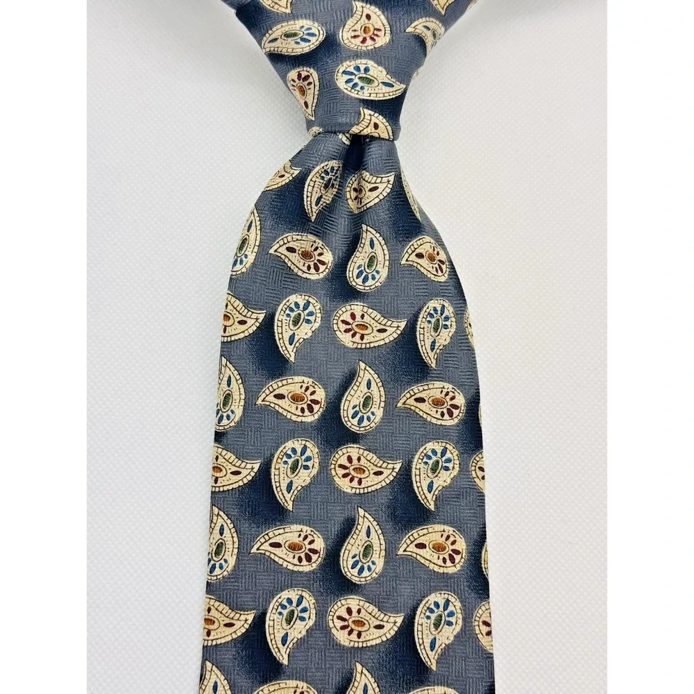 Robert Stock Silk Tie Men XL 61